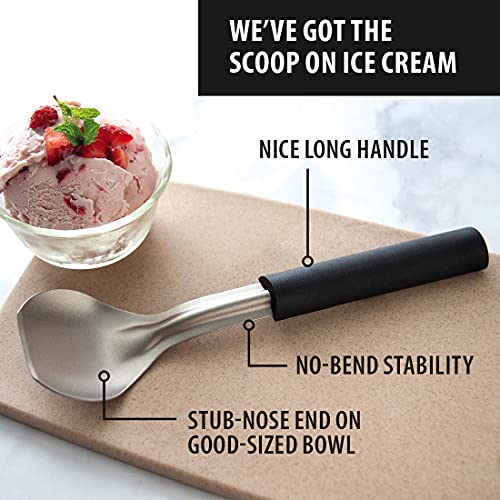  Ada Cutlery Ice Cream Scoop-Black Resin Handle Made In The USA, 9-1/4 Inches