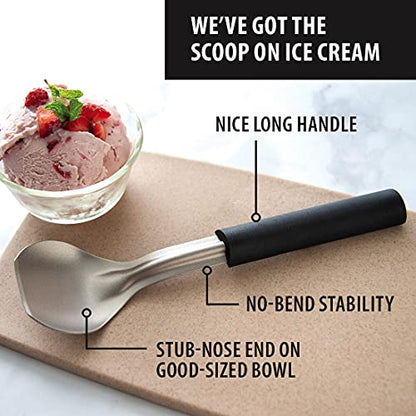  Ada Cutlery Ice Cream Scoop-Black Resin Handle Made In The USA, 9-1/4 Inches