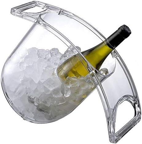  Oolin Curve Ice Bucket For Wine Champagne Beer Beverages Evenly Chills Drinks 2 Quarts