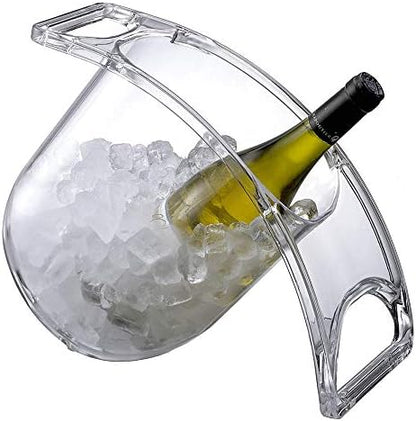  Oolin Curve Ice Bucket For Wine Champagne Beer Beverages Evenly Chills Drinks 2 Quarts