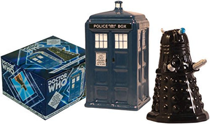  Doctor Who TARDIS Vs Dalek Salt And Pepper Shaker - BBC Licensed