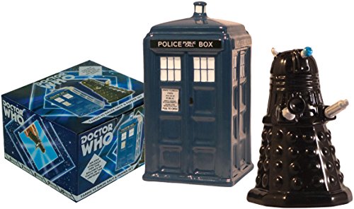  Doctor Who TARDIS Vs Dalek Salt And Pepper Shaker - BBC Licensed
