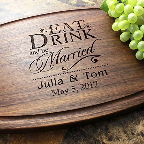  Personalized Wood Engraved Cutting Board Straga (Round Stamp Design No.001)