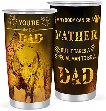  Father's Day Gifts For Husband, 20oz Stainless Steel Vacuum Insulated Tumbler Travel Coffee Mug - Birthday Day Gifts, Christmas Gifts, Valentine's Day For Men - Dishwasher Safe