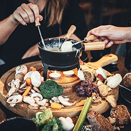  Boska Cheese Fondue Party Set - Fondue Pot Set Microwave Safe Ceramic Hot Pot Chocolate Fountain Snack - Wedding Registry Items Small Kitchen Appliances For Up To 4 Persons