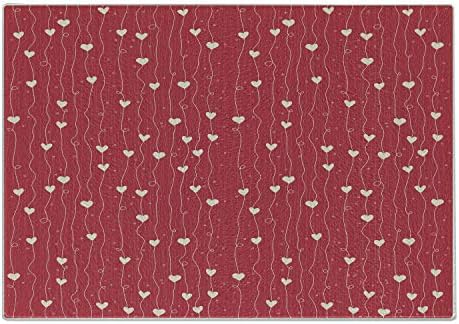  Ladybugs Cutting Board, Horizontal Border With Red Poppy Flower Bud Poppies Chamomile Wildflowers Lawn, Decorative Tempered Glass Cutting And Serving Board, Large Size, Green Red