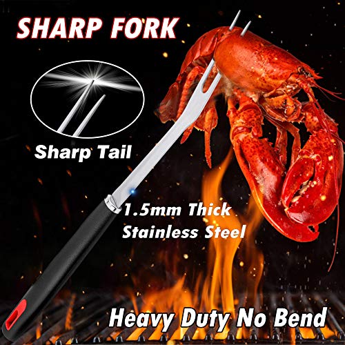  BBQ Grill Accessories Heavy Duty Grill Utensils 32 PCS Set Extra Thick Stainless Steel BBQ Grilling Tools With Nylon Carry Bag Great Gift Christmas For Men In Camping Backyard Barbecue Party