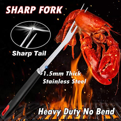  BBQ Grill Accessories Heavy Duty Grill Utensils 32 PCS Set Extra Thick Stainless Steel BBQ Grilling Tools With Nylon Carry Bag Great Gift Christmas For Men In Camping Backyard Barbecue Party