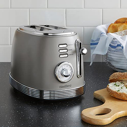  Toaster 2 Slice Retro-Styled Stainless Steel With 4 Functions And 6 Shade Settings, 850-Watts, Gray