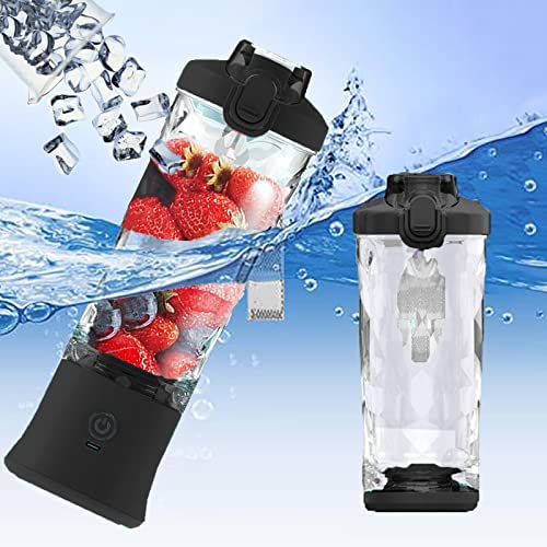  270W Portable Blender, Blenders For Shakes And Smoothies, 20 Oz 4000mAh Rechargeable Type-C Personal Blender, Mini Blender With Ultra Sharp Six Blades, Multifunctional And BPA Free Blender Bottle–Ideal For Traveling, Gym, Office(Black)