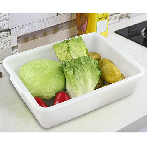  Yubine 4 Pack Small Commercial Bus Tubs, 8 L Utility Bus Tote Box, F