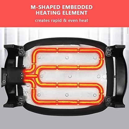 GENERIC Extra Deep Non-stick Electric Skillet Scratch Resistant, Serves 6 To 8 People (10.5Qt.)