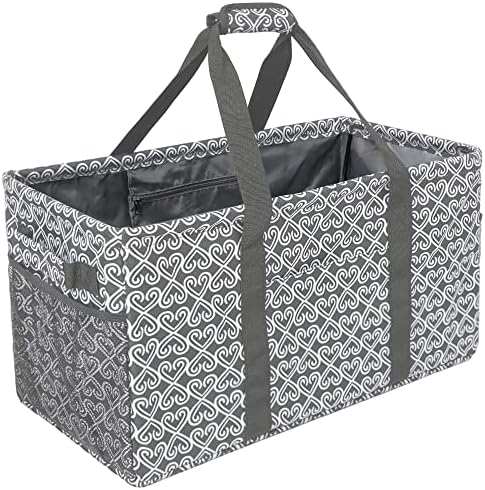  Acnusik Extra Large Utility Tote Bag For Women With Pockets,Canvas Collapsible Tote Bags
