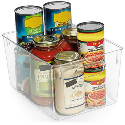  Plastic Storage Bins – Perfect Kitchen Organization Or Pantry Storage – Fridge Organizer, Pantry Organization And Storage Bins, Cabinet Organizers