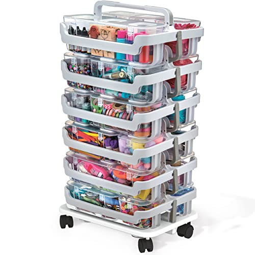  Stack 'N Go Caddy Wheel Base, Craft Organizer, Compatible With Deflecto Desk Supplies Organizer Caddy, White, 16"W X 3 1/4"H X 11"D (29443CR)