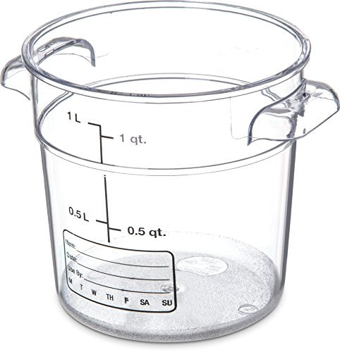  1076607 StorPlus Polycarbonate Round Food Storage Container, 8 Quart, Clear
