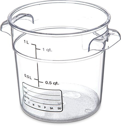  1076607 StorPlus Polycarbonate Round Food Storage Container, 8 Quart, Clear