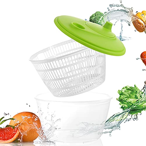  HEIMP Dryer Salad Spinner Large, With Clips & Locking Lid, Lettuce Vegetables Washer Dryer Drainer Crisper Strainer For Home Kitchen Washing Kitchen Slicer