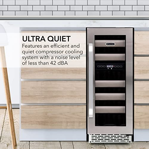  BWR-171DS 17 Bottle Stainless Steel Dual Zone Built Wine Refrigerators-Elite Series With Seamless Doors