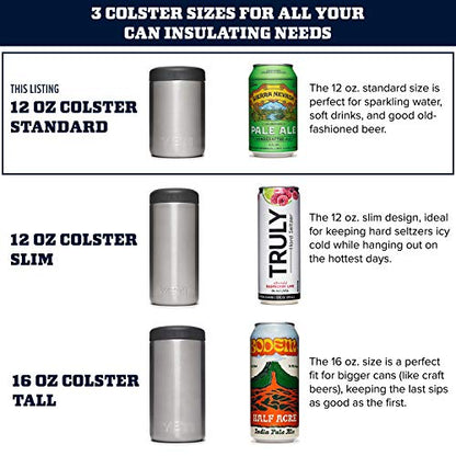 Yeti Rambler 12 Oz. Colster Can Insulator For Standard Size Cans, Stainless (NO CAN INSERT)