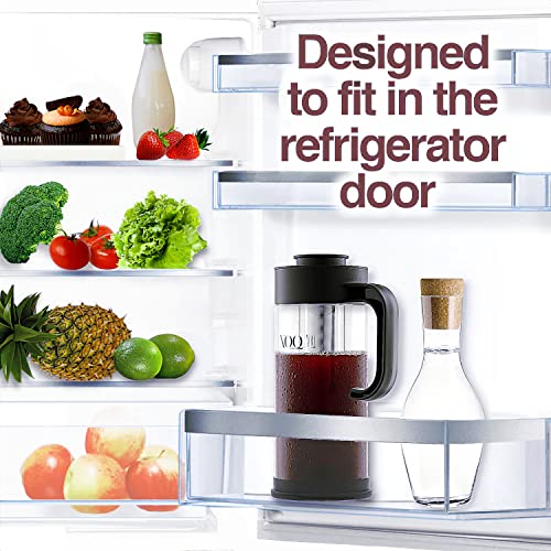  Cold Brew Coffee Maker + Chiller Kit + 50oz/1.5L Glass Cold Brew Maker - Iced Coffee Maker & Ice Tea Maker - Large Iced Coffee Pitcher For Fridge With Removable Stainless Steel Brewer Filter
