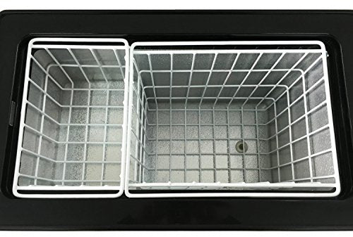  FM-452SG 45 Quart Slimfit Portable Refrigerator, AC 115V/ DC 12V Real Freezer For Car, Home, Camping, RV-8°F To 50°F, Charcoal, Gray
