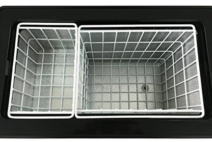  FM-452SG 45 Quart Slimfit Portable Refrigerator, AC 115V/ DC 12V Real Freezer For Car, Home, Camping, RV-8°F To 50°F, Charcoal, Gray