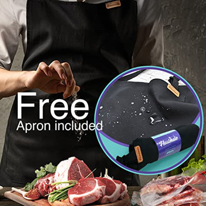  HAULMATE Vacuum Seal Rolls Set Of 11"x50" And 8"x50" Vacuum Sealer Rolls With Roll Cutter, Maximum Airtight Food Saver Bags For Sous Vide Cooking, Freezer & Microwave, 7-Layer Tear-Resistant Material