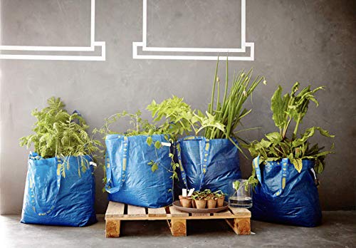  IKEA Frakta Medium Shopping Bags 4 Pack 10 Gal Blue Tote Multi Purpose Durable Material