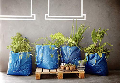  IKEA Frakta Medium Shopping Bags 4 Pack 10 Gal Blue Tote Multi Purpose Durable Material