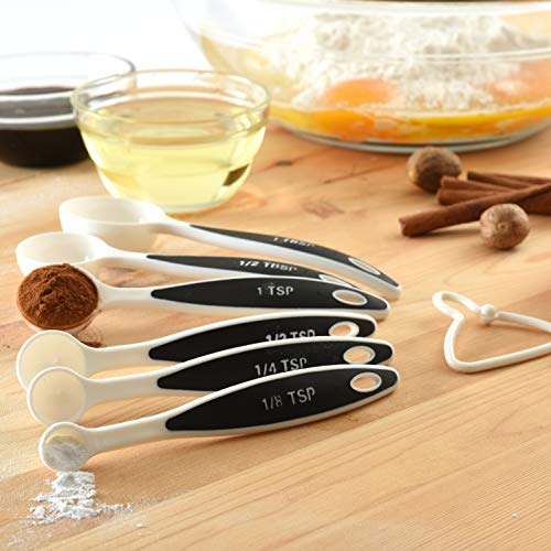  , White Grip-EZ 6-Piece Measuring Spoons Set, One Size