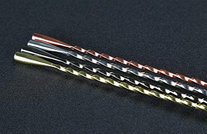  2 Pcs Mixing Bar Spoon 12 Inches 18/10 Stainless Steel Spiral Pattern Morphine Bartender Whiskey Cocktail Shaker Spoon
