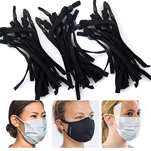  LaLaBand 100 Pcs Sewing Elastic Band Cord With Adjustable Buckle Elastic Thread Rope For DIY Crafts Earloop Lanyard Earmuff Rope Jewelry Clothes Garment Mask Making Supplies