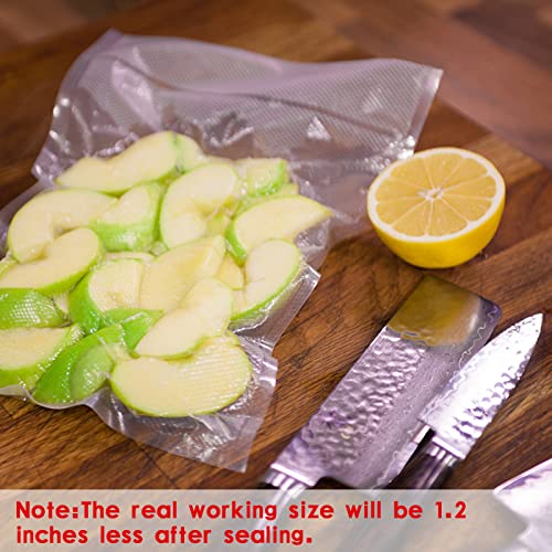  Vacuum Sealer Bags Heavy Duty Pre-Cut Design Commercial Grade Food Sealable 6x8 Inch 100pcs For Heat Seal Food Storage, Smell Proof Bags Boilsafe To 280°F Freezable