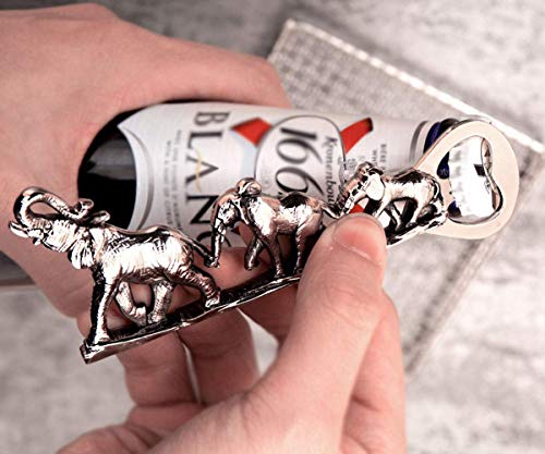  Elephant Bottle Opener, Unique Elephant Gifts For Men, Women (Silver)