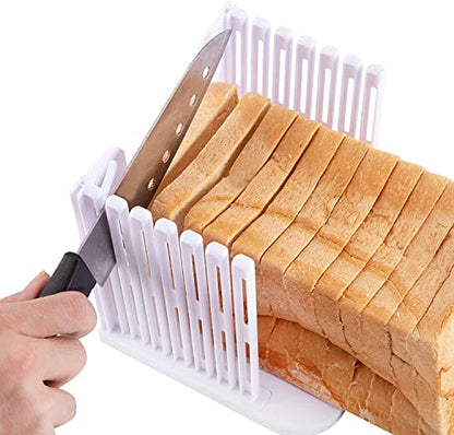 GENERIC Adjustable Toast Slicer Toast Cutting For Bread,Toast Slicing Machine Plastic Bread Slicer For Homemade Bread Slicer Loaf For Slicing (2pcs)