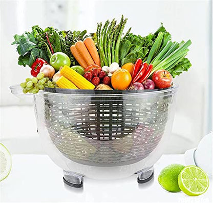 Salad Spinner,Lettuce Spinner Washer Dryer With Bowl,BPA Free,Easy To Clean For Vegetables And Fruits,5L