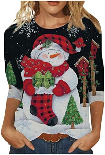  Sweatshirts For Women Loose Fit Cute Loose Tops Sweatshirts Long Sleeve Fashion Christmas Print Pullover Top Fall