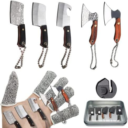  Tiny Knife Chef Keychain With Sheath For Package Opener Box Cutter Letter Opener-8pcs
