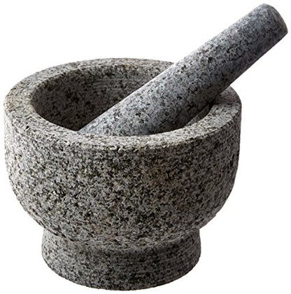  AMIE OLIVER Mortar And Pestle, Unpolished Granite, 6 Inch