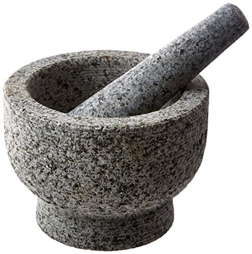  AMIE OLIVER Mortar And Pestle, Unpolished Granite, 6 Inch