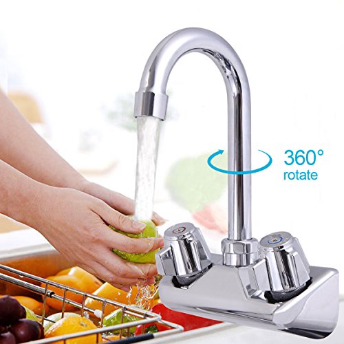  Commercial Stainless Steel Wall-Mount Hand Sink With Side Splash - NSF