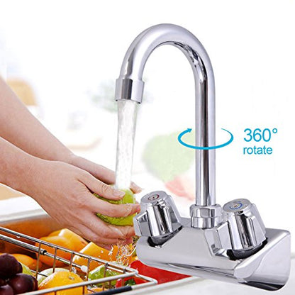  Commercial Stainless Steel Wall-Mount Hand Sink With Side Splash - NSF