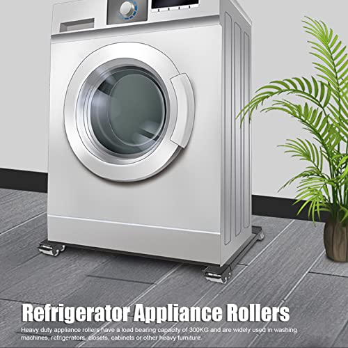  Furniture Washing Machine Dolly, Refrigerator Appliance Rollers Double Row 24 Wheels For Furniture