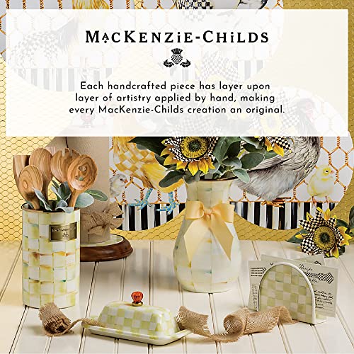  AcKenzie-Childs Parchment Check Enamel Utensil Holder, Cute Holder For Utensils