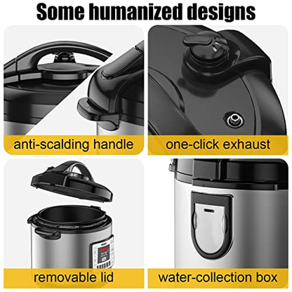  Nutri-Pot Digital Pressure Cooker 8-quart With Stainless Steel Inner Pot & Sure-Lock Technology