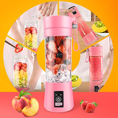  Portable Blender,Personal Blender For Shakes And Smoothies With Rechargeable USB Port,Fresh Juice Personal Size Blender With 380ml And 6 Blades