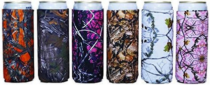  Axendale Tall Can Sleeve For Slim Can And Tall Beer Cans - Set Of 6 12oz Skinny Insulated Cooler Sleeves To Keep Drinks Cold - Compatible With Truly, Michelob Ultra, Seltzers, Redbull (Color Glitter)