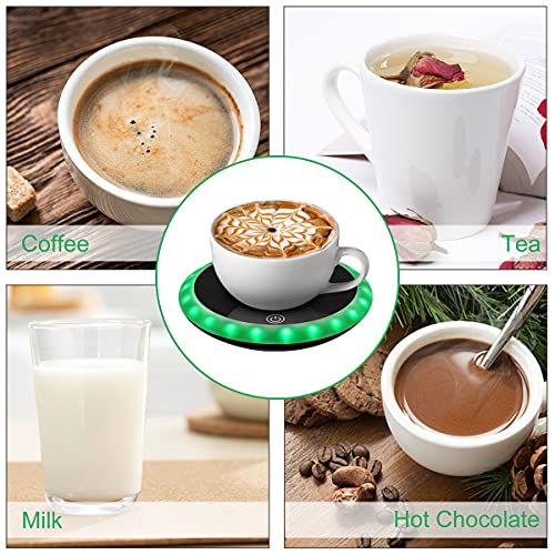  Coffee Mug Warmer Cup Warmer: Electric Canlde Warmer Plate Smart Mug Warmer For Desk Auto Shut Off Beverage Warmer Constant Temperature Home Office Use For Milk Tea Cocoa Hot Chocolate Water