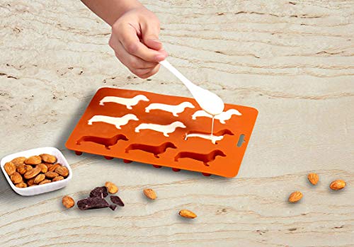  Dachshund Dog Shaped Silicone Ice Cube Molds And Tray